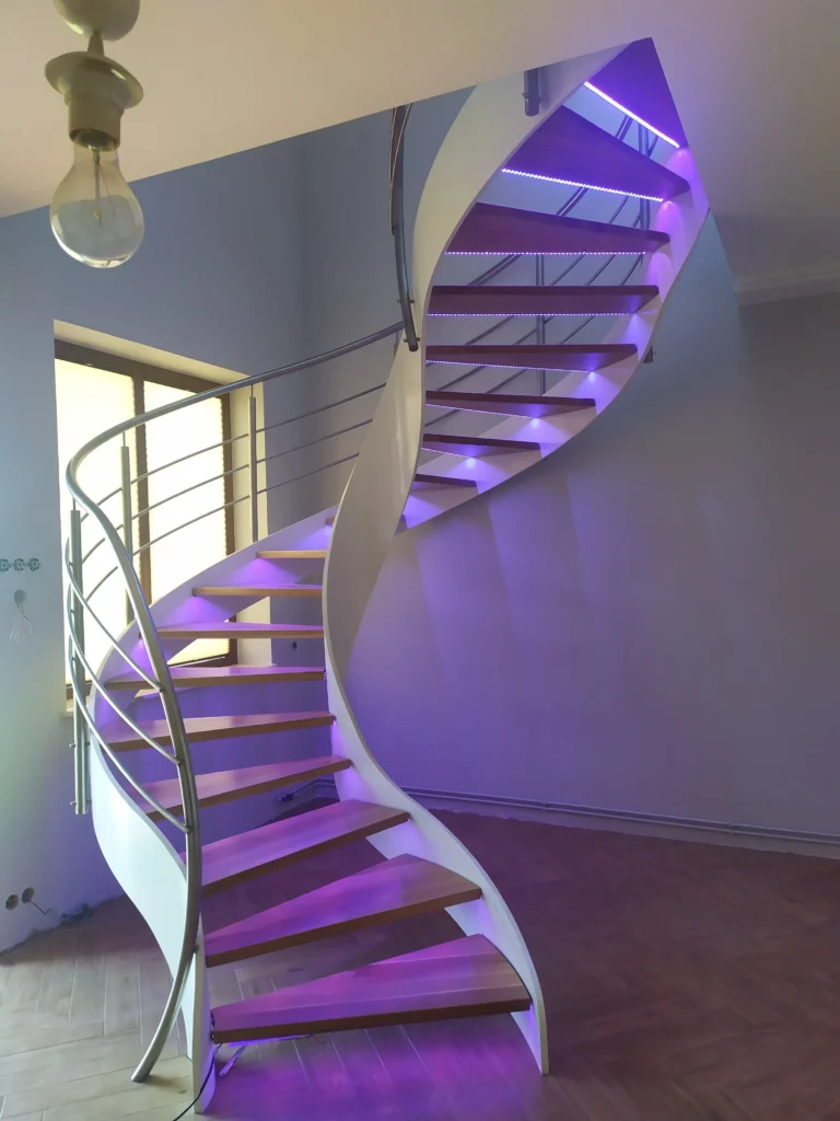 Metal & wood Stairs
