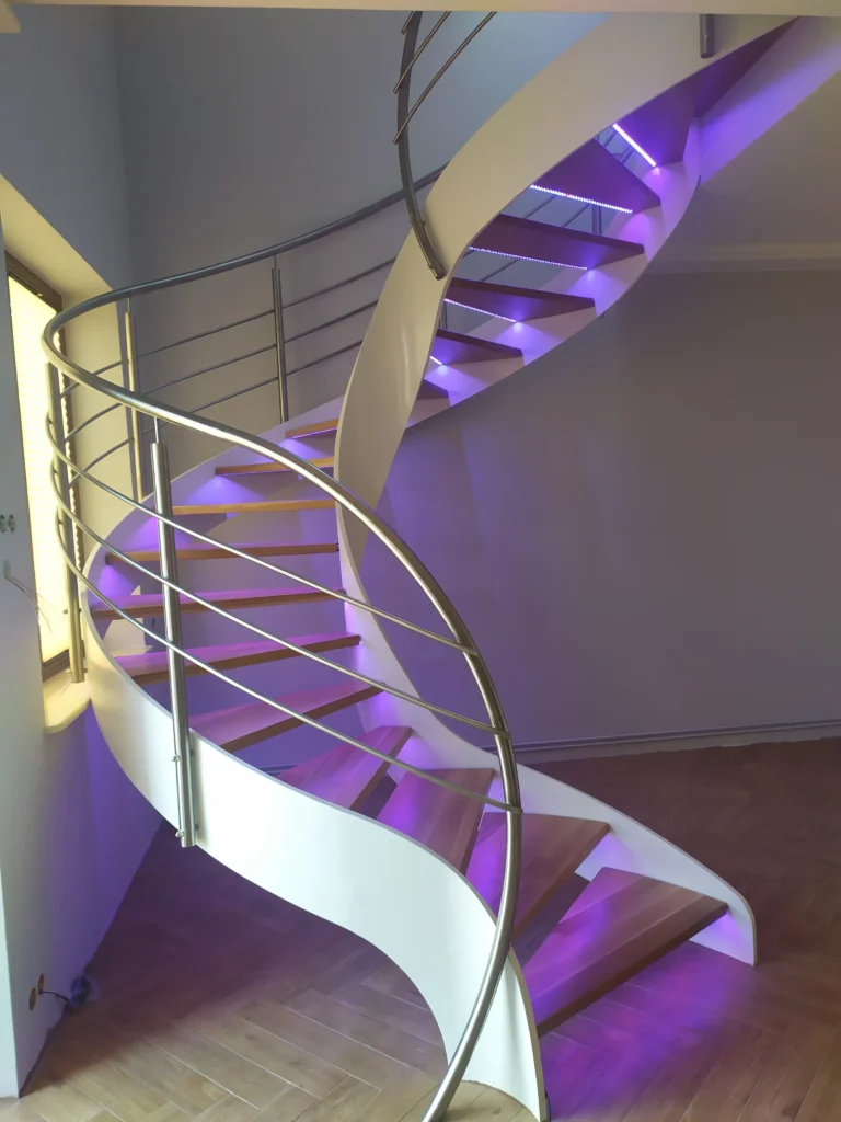 Metal & wood Stairs
