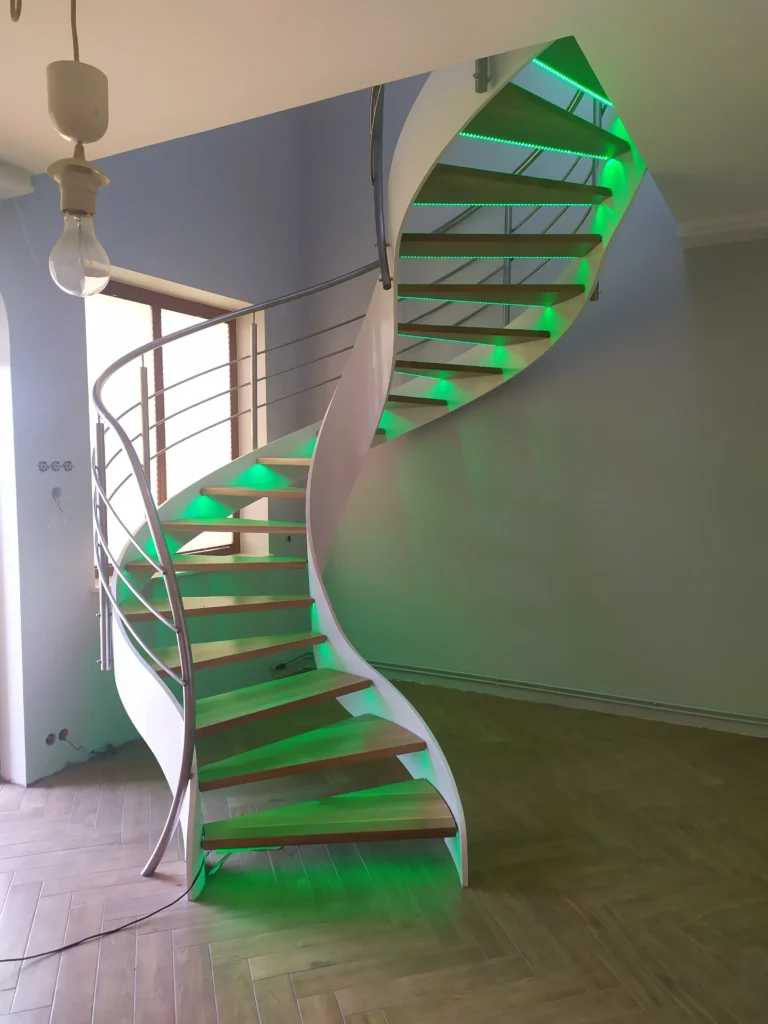 Metal & wood Stairs