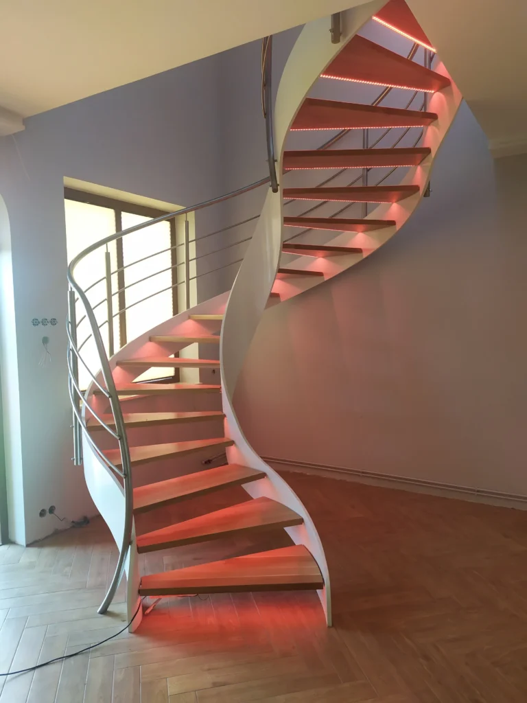 Metal & wood Stairs