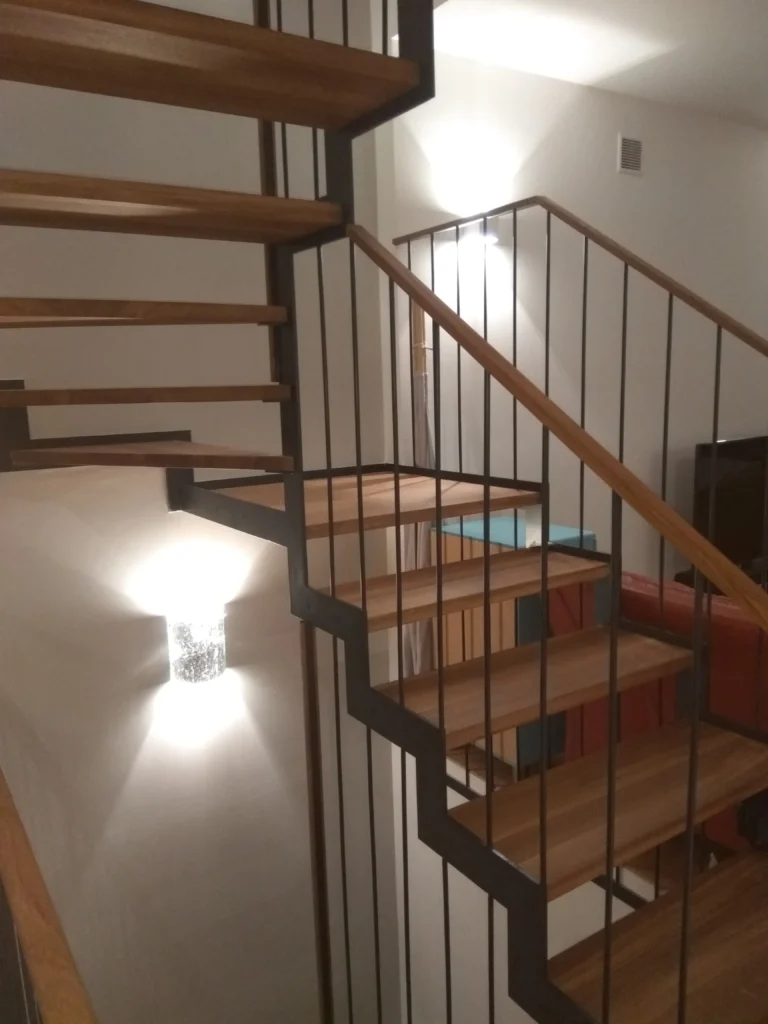 Metal & wood Stairs