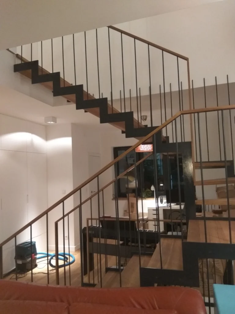 Metal & wood Stairs