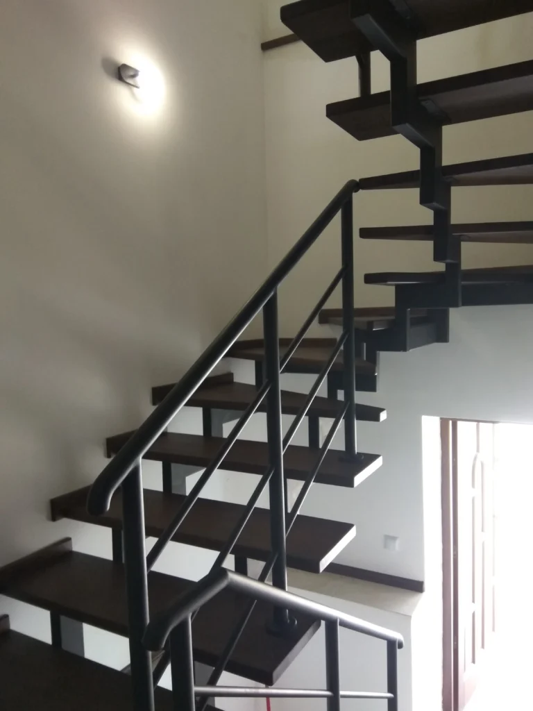 Metal & wood Stairs