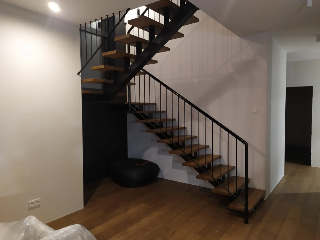 Metal & wood Stairs
