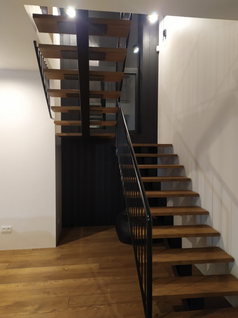 Open-riser stairs