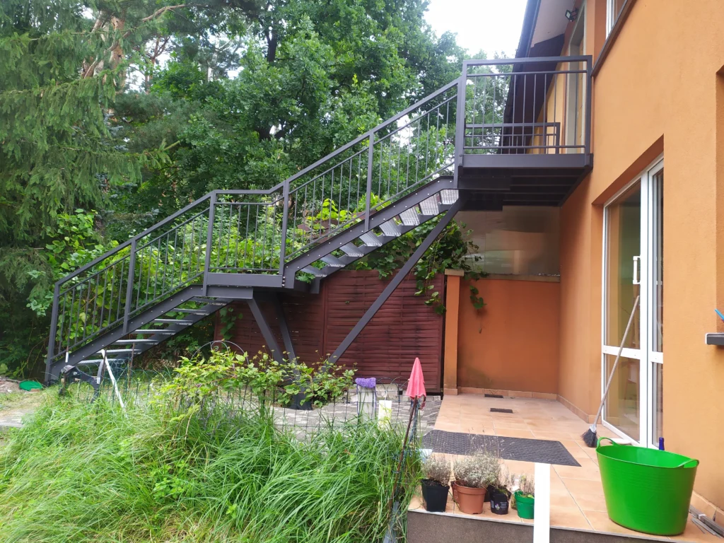 Steel stairs