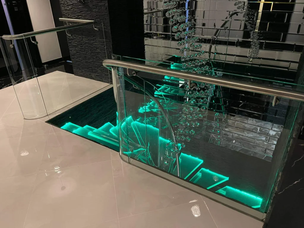 Floating shelf stairs
