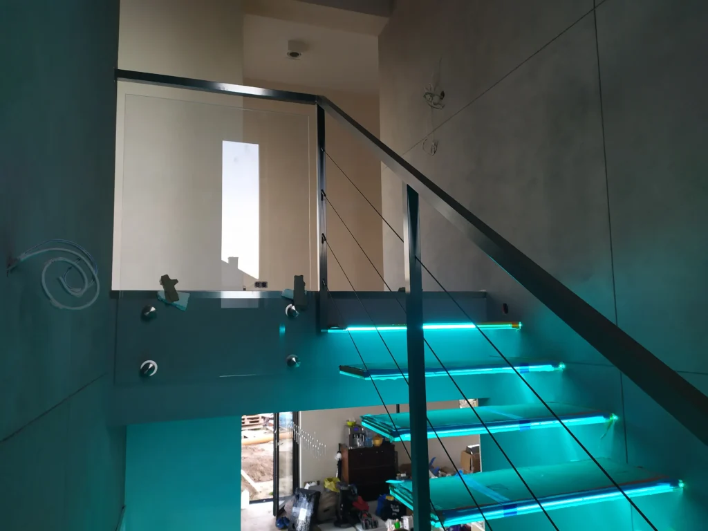 Floating shelf stairs