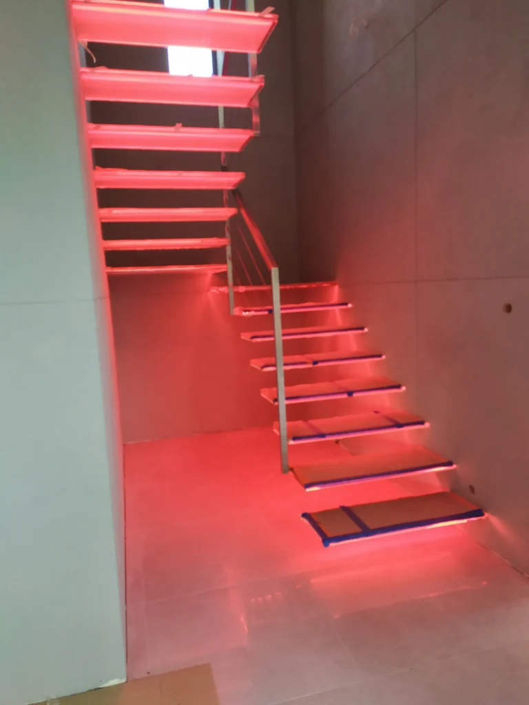 Floating shelf stairs