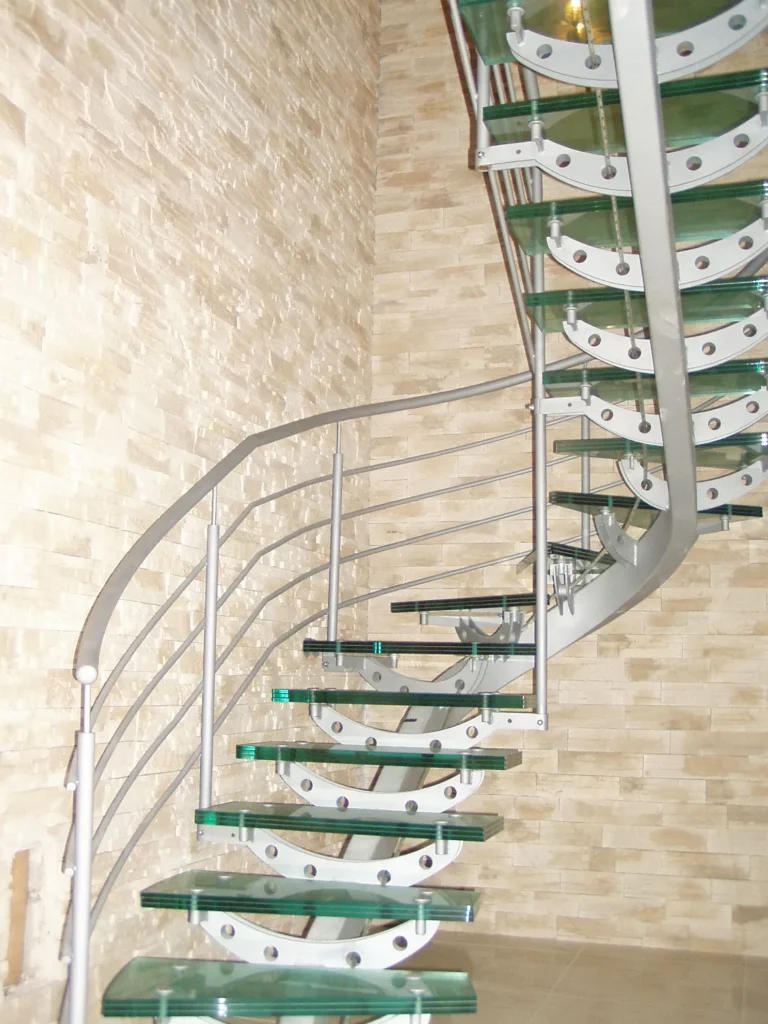 Glass stairs