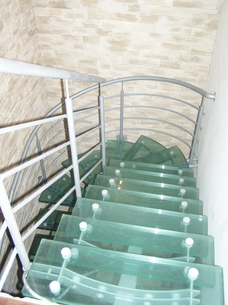 Glass stairs